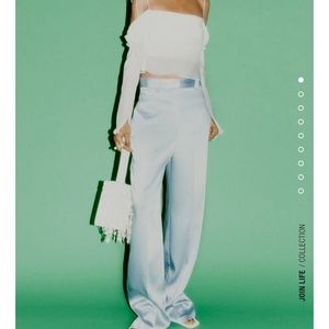 Zara satin pants bloggers fav